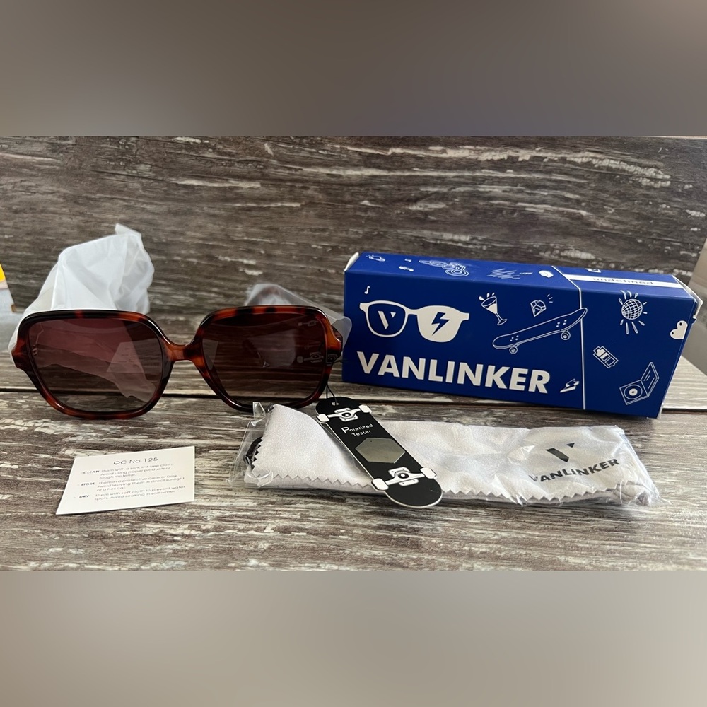 Vanlinker Tortoise Shell Geometric Sunglasses Gradient Lenses Retro Aviator New - Picture 2 of 16